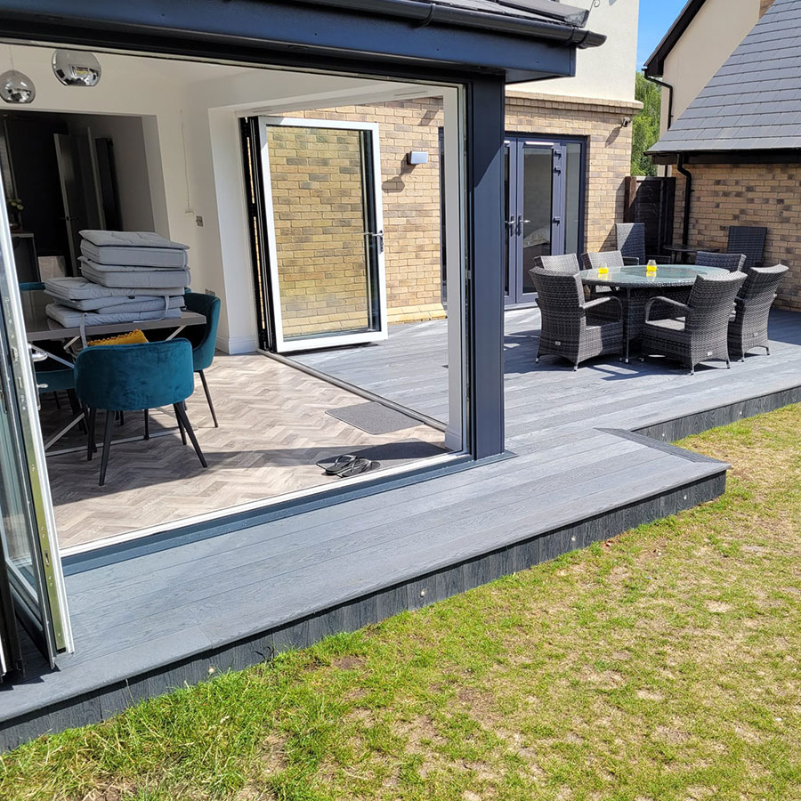 New Extension Needed A New Millboard Decking Area
